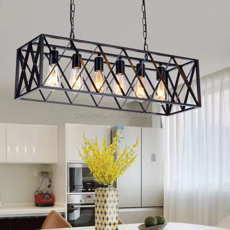 Suspension cage industrielle 4 feux